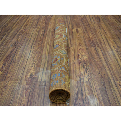 Tribal & Geometric Wool Hand Knotted Rug Multicolored No Border 3.6X5.9 -O053161