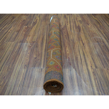Tribal & Geometric Wool Hand Knotted Rug Multicolored No Border 4.0X6.0 -O053183