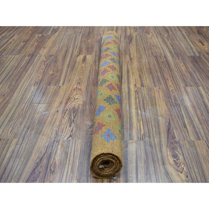 Tribal & Geometric Wool Hand Knotted Rug Multicolored No Border 4.1X6.1 -O053189