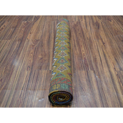 Tribal & Geometric Wool Hand Knotted Rug Multicolored No Border 3.3X4.8 -O053273