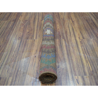 Tribal & Geometric Wool Hand Knotted Rug Multicolored No Border 3.0X4.6 -O053280