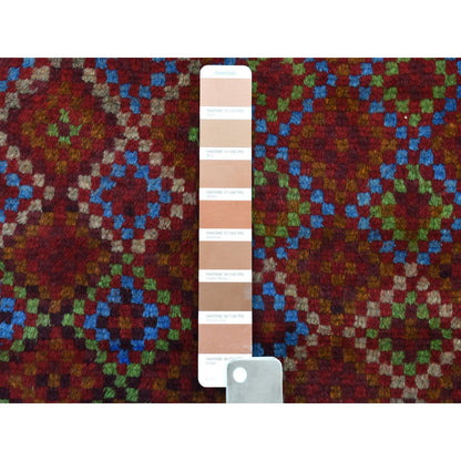Tribal & Geometric Wool Hand Knotted Rug Multicolored No Border 3.5X5.0 -O053281