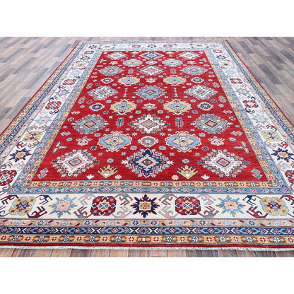 Kazak Wool Hand Knotted Rug Red 8.0x11.3 -O0532