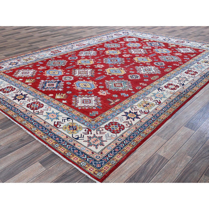 Kazak Wool Hand Knotted Rug Red 8.0x11.3 -O0532
