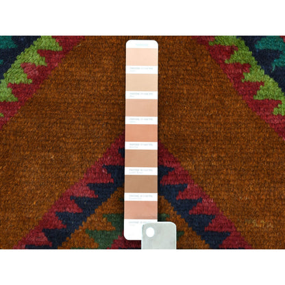 Tribal & Geometric Wool Hand Knotted Rug Multicolored No Border 6.0X8.0 -O053333