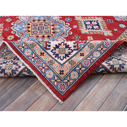 Kazak Wool Hand Knotted Rug Red 6.3x8.11 -O0533