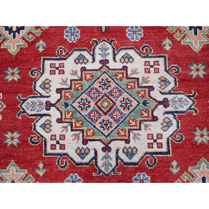 Kazak Wool Hand Knotted Rug Red 6.3x8.11 -O0533