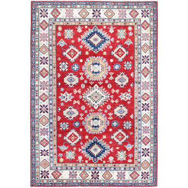 Kazak Wool Hand Knotted Rug Red 5.10x8.8 -O0534