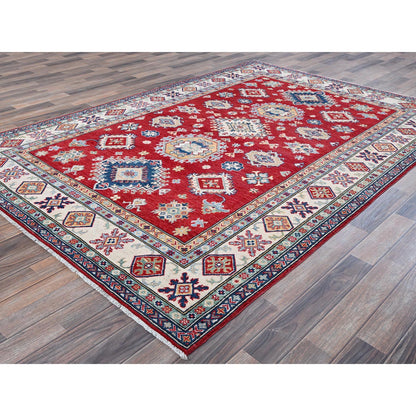 Kazak Wool Hand Knotted Rug Red 5.10x8.8 -O0534