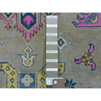 Kazak Wool Hand Knotted Rug Grey Pink 3.4X4.10 -O053788