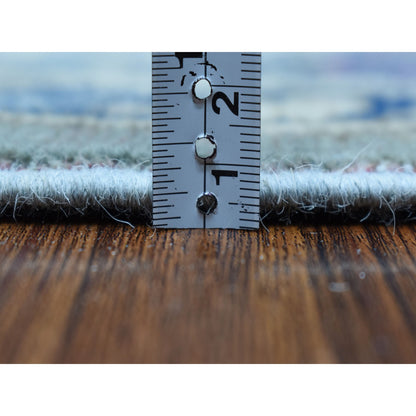 Kazak Wool Hand Knotted Rug Grey Ivory 3.10X5.9 -O053808