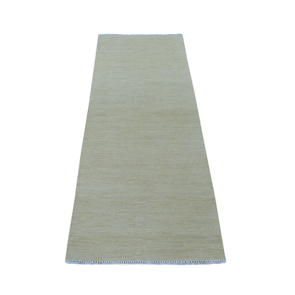 Flat Weave Wool Hand Woven Rug Yellow Sunlight 2.5X6.3 -O053858