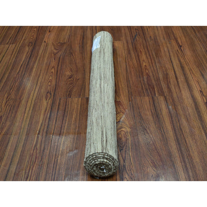 Flat Weave Wool Hand Woven Rug Grey Parini Sand 2.4X6.3 -O053862