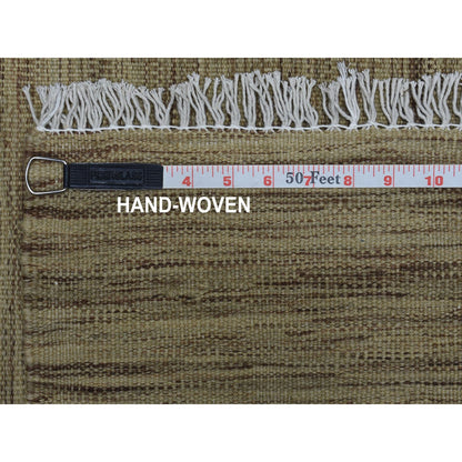 Flat Weave Wool Hand Woven Rug Grey Parini Sand 2.4X6.3 -O053862