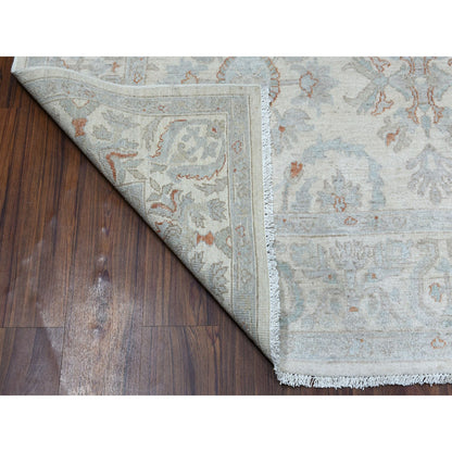 Oushak And Peshawar Wool Hand Knotted Rug Grey Whitecap Gray 6.0X8.10 -O053910
