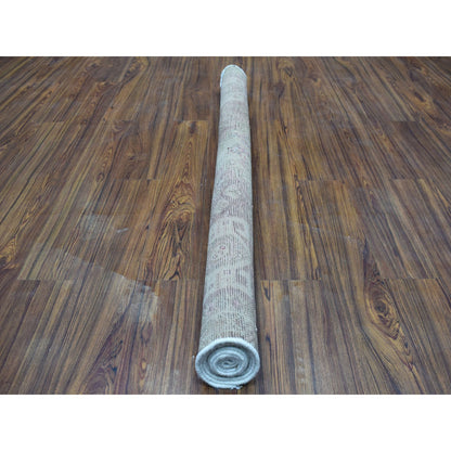 Overdyed & Vintage Worn Wool Hand Knotted Rug Grey Gray 4.10X7.4 -O054056
