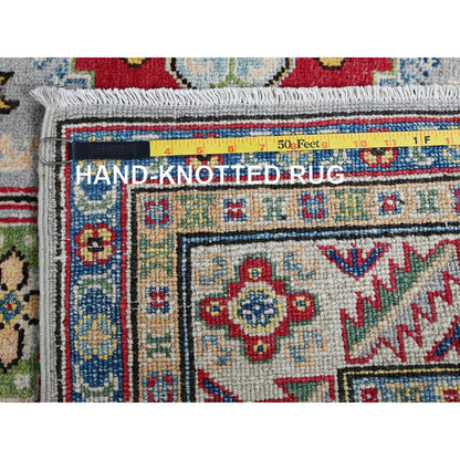 Kazak Wool Hand Knotted Rug Grey 5.0x6.3 -O0540