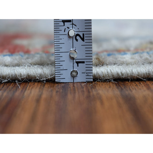 Oushak And Peshawar Wool Hand Knotted Rug Grey Grey 3.9X5.8 -O054131