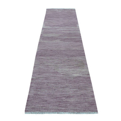 Flat Weave Wool Hand Woven Rug Purple Mesa Rose  2.8X10.0 -O054248