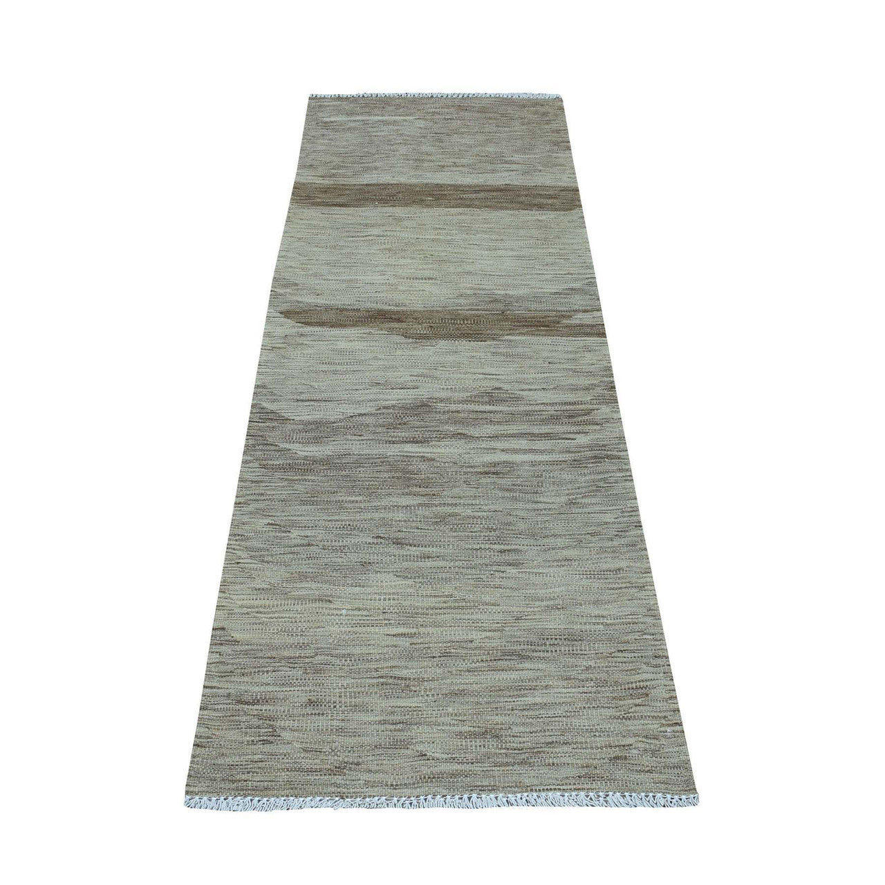 Flat Weave Wool Hand Woven Rug Grey Starfish 2.3X6.4 -O054251