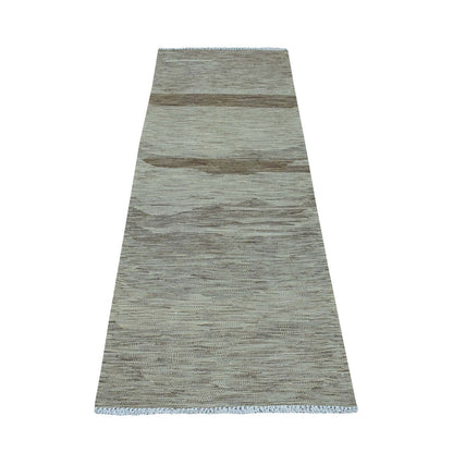 Flat Weave Wool Hand Woven Rug Grey Starfish 2.3X6.4 -O054251