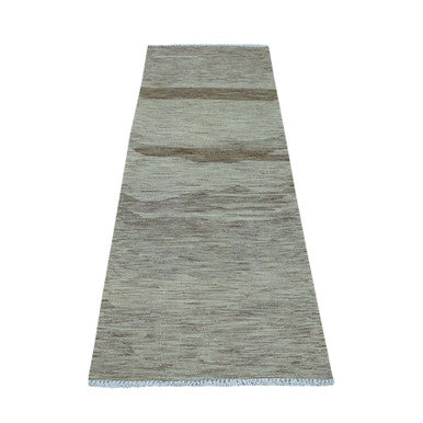 Flat Weave Wool Hand Woven Rug Grey Starfish 2.3X6.4 -O054251