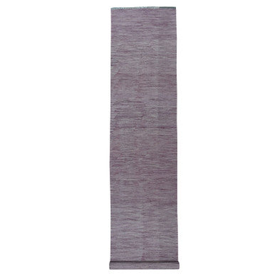 Flat Weave Wool Hand Woven Rug Purple Wild Rose 2.8X16.0 -O054253