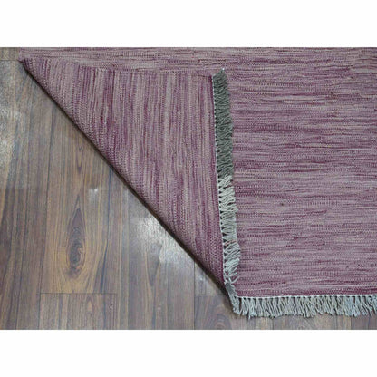 Flat Weave Wool Hand Woven Rug Purple Wild Rose 2.8X16.0 -O054253