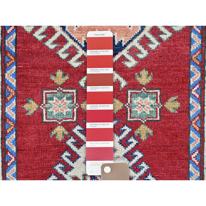 Kazak Wool Hand Knotted Rug Red 2.9x13.1 -O0542