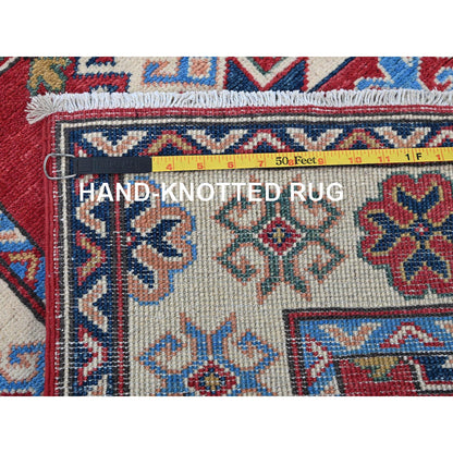 Kazak Wool Hand Knotted Rug Red 2.9x13.1 -O0542