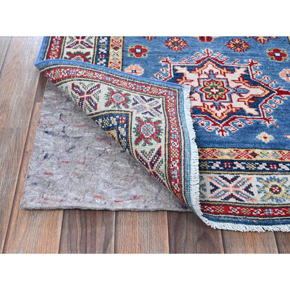Kazak Wool Hand Knotted Rug Blue 2.10x15.11 -O0544