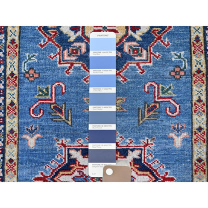 Kazak Wool Hand Knotted Rug Blue 2.10x15.11 -O0544