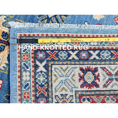 Kazak Wool Hand Knotted Rug Blue 3.2x16.1 -O0545