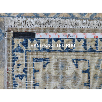 Kazak Wool Hand Knotted Rug Grey Ivory 2.6X9.4 -O054612