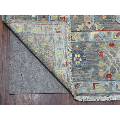 Oushak And Peshawar Wool Hand Knotted Rug Grey No Border 6.2X9.2 -O054649