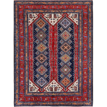 Kazak Wool Hand Knotted Rug Red 9.1x12.3 -O0546