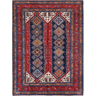 Kazak Wool Hand Knotted Rug Red 9.1x12.3 -O0546