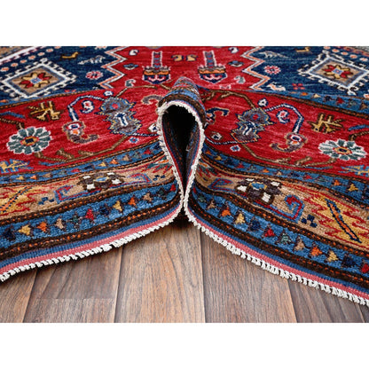 Kazak Wool Hand Knotted Rug Red 9.1x12.3 -O0546