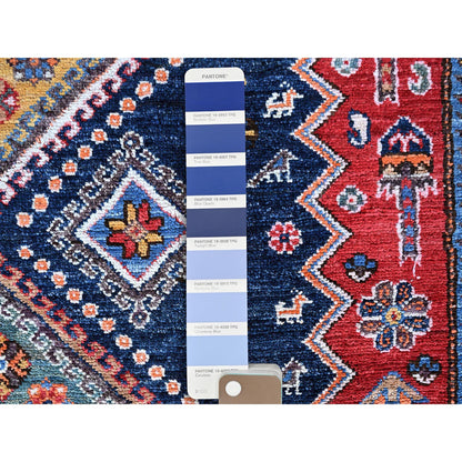 Kazak Wool Hand Knotted Rug Red 9.1x12.3 -O0546