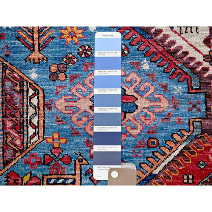 Kazak Wool Hand Knotted Rug Blue 9.5x12.1 -O0547