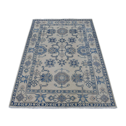 Kazak Wool Hand Knotted Rug Ivory Ivory 3.10X5.7 -O054848