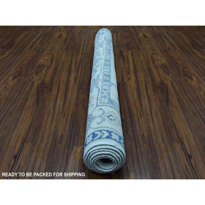 Kazak Wool Hand Knotted Rug Ivory Ivory 3.10X5.7 -O054848