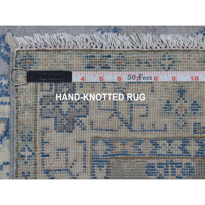 Kazak Wool Hand Knotted Rug Grey Ivory 2.6X9.7 -O054855