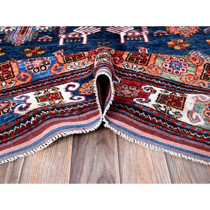 Kazak Wool Hand Knotted Rug Blue 8.2x10.5 -O0548