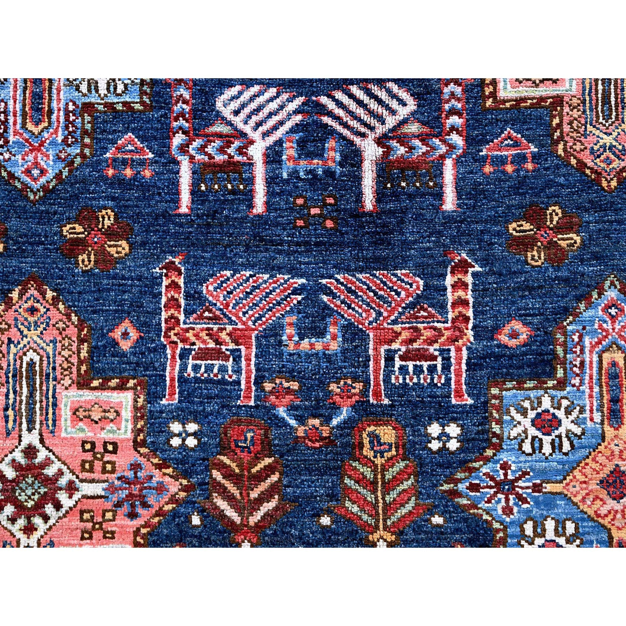 Kazak Wool Hand Knotted Rug Blue 8.2x10.5 -O0548