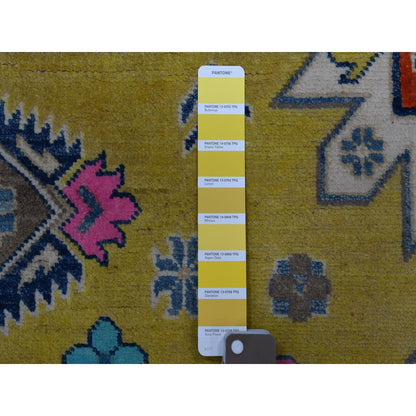 Kazak Wool Hand Knotted Rug Yellow Ivory 4.10X6.6 -O054936
