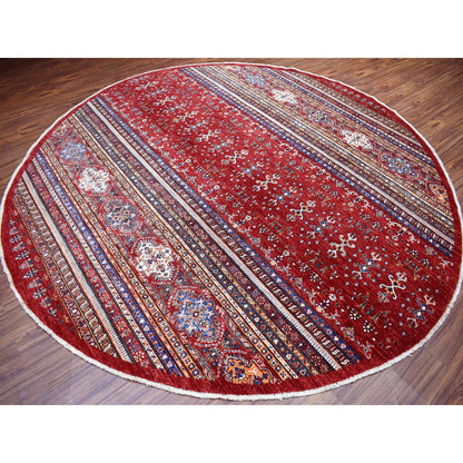 Kazak Wool Hand Knotted Rug Red No Border 9.7X9.7 -O054958