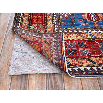 Kazak Wool Hand Knotted Rug Blue 8.2x9.9 -O0549