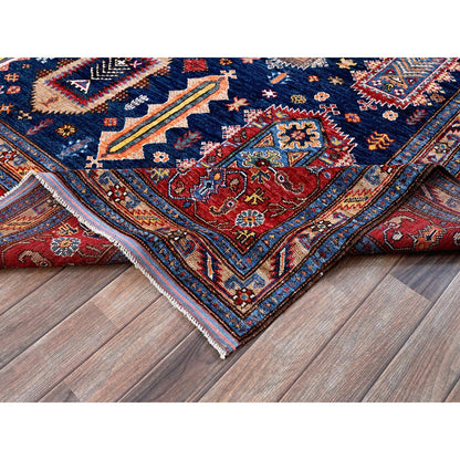 Kazak Wool Hand Knotted Rug Blue 8.3x9.10 -O0550