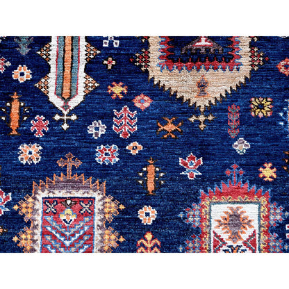 Kazak Wool Hand Knotted Rug Blue 8.3x9.10 -O0550